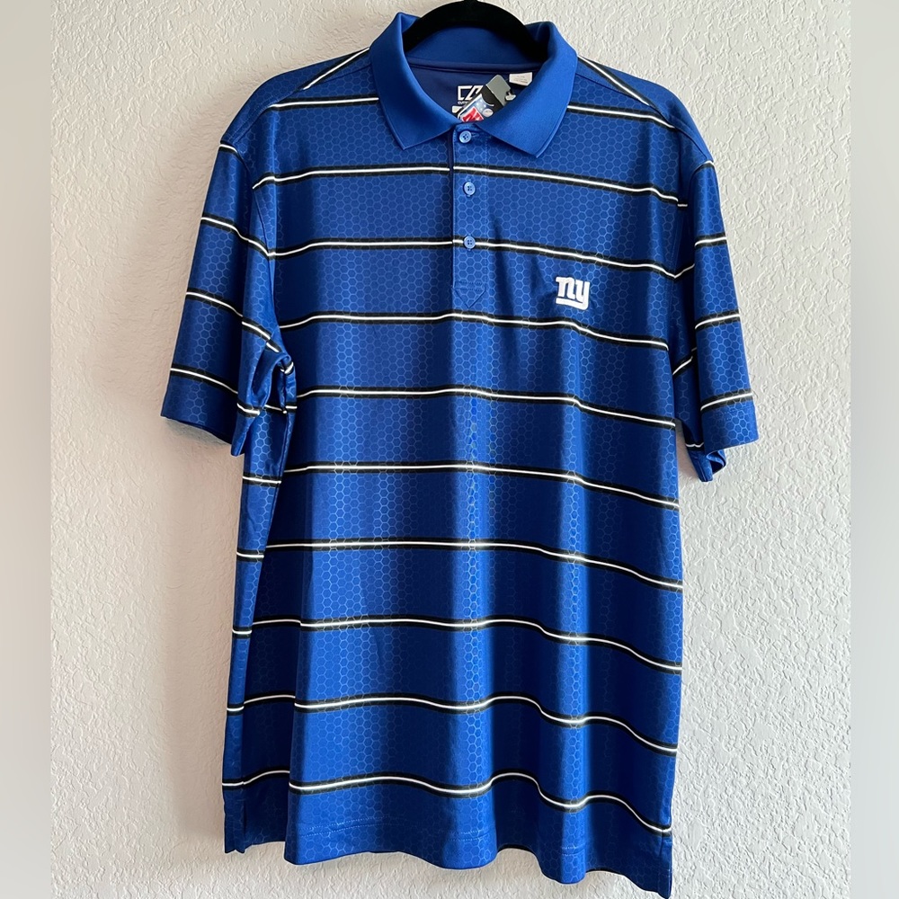 NFL New York Giants Cutter & Buck Strip Polo Shirt